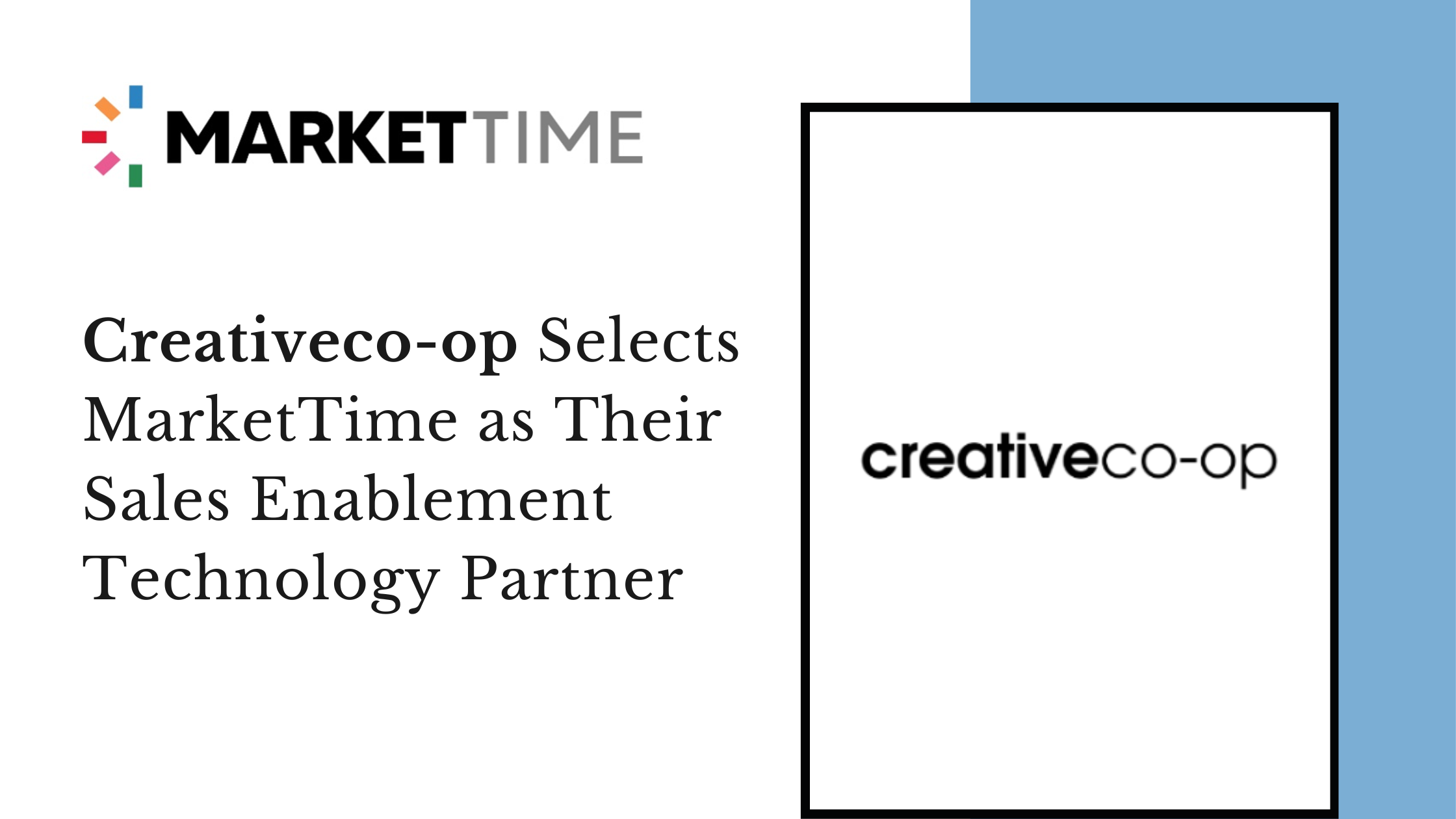 Creativeco-op Selects MarketTime as Their Sales Enablement Technology Partner